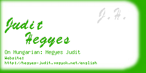 judit hegyes business card